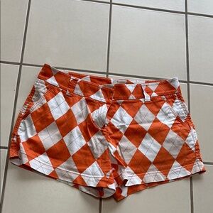 Loudmouth Orange and White Bermuda Shorts Bold Design